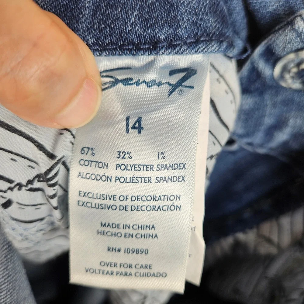 Seven7 Jeans Womens‎ Size 14 Alaska Wash TummyLess High Rise Skinny Denim